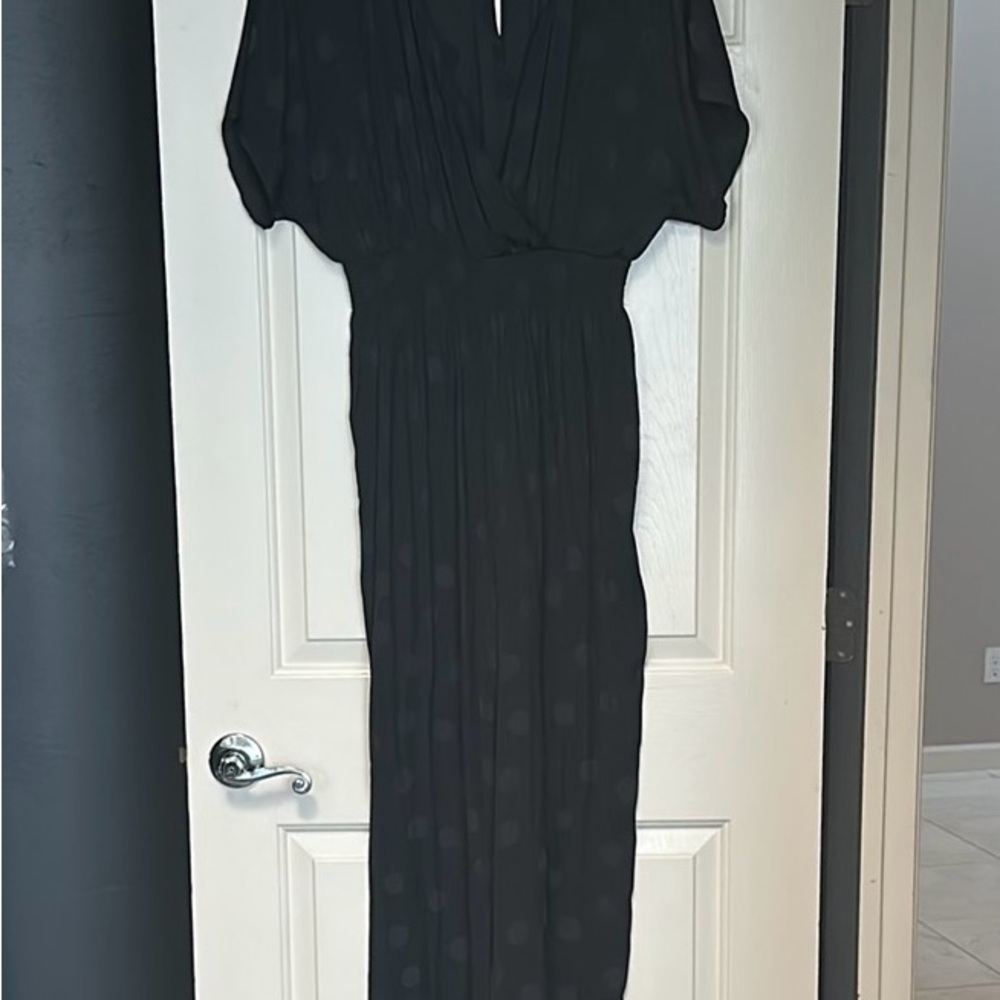 Elegant Black jumpsuit with subtle polka dots by Madewell. Size M.